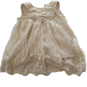 blink blank Embroidered Little Dress beige 18-24m